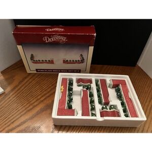 Lemax Dickensvale Village Porcelain Brick Wall Set Of 6 retired @1992 NIB